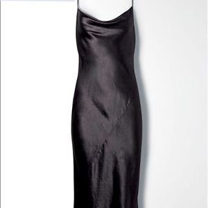 Aritzia Babaton Satin Black Dress